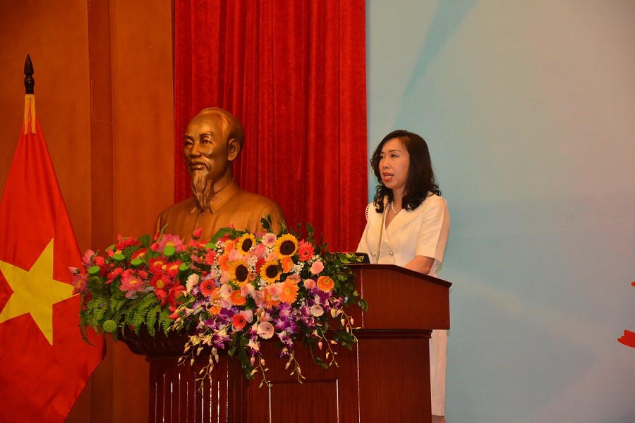 Mrs. Le Thi Thu Hang, Assistant to the Minister, Director of the Press Information Department, Spokesperson of the Ministry of Foreign Affairs of Vietnam delivered a welcome speech at the Forum
