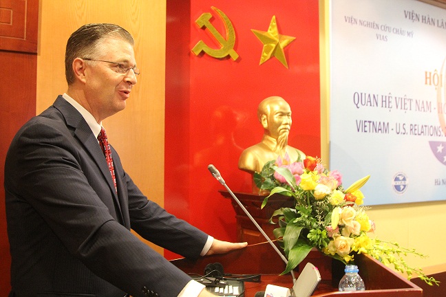 Ambassador Daniel J. Kritenbrink gave a welcome speech at the Workshop