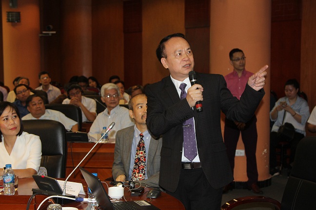 Assoc.Prof.Dr. Cu Chi Loi presented the Report at the Workshop