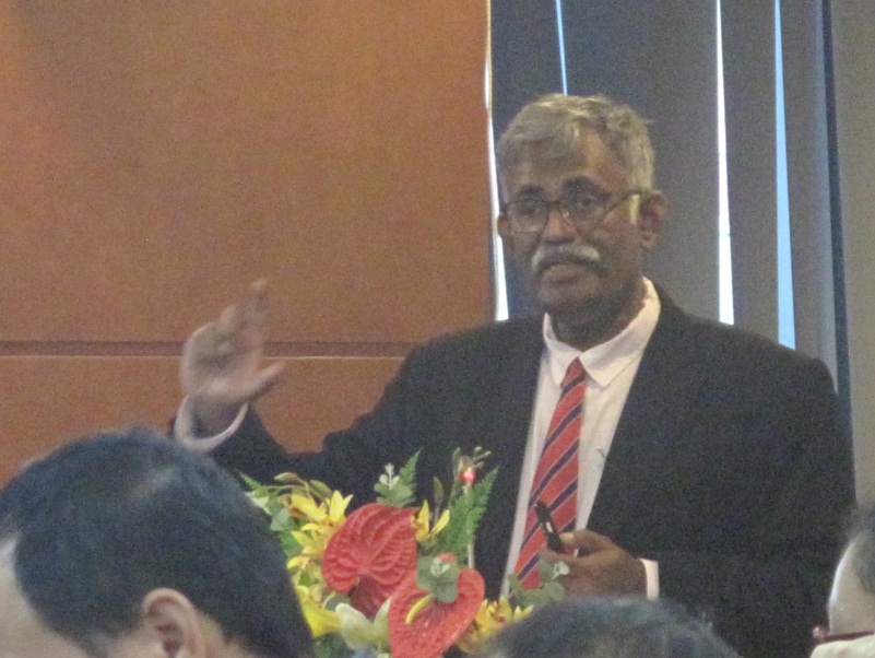 Prof. Rajah, University of Malaya, Senior Advisor presented the report at the workshop