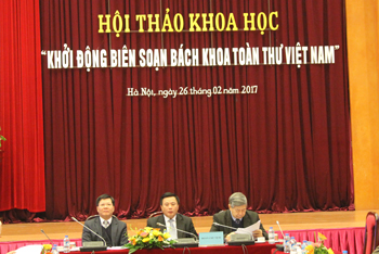 Prof., Dr Nguyen Xuan Thang, Prof., Dr. Nguyen Quang Thuan, and<br> Prof., Dr. Chau Van Minh, co-chaired the conference<br><br>