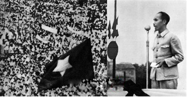 On September 2, 1945, at Ba Dinh Square (Hanoi), President Ho Chi Minh read the Declaration of Independence, giving birth to the Democratic Republic of Vietnam, opening a new era for the nation's history. (Photo: Documentation).