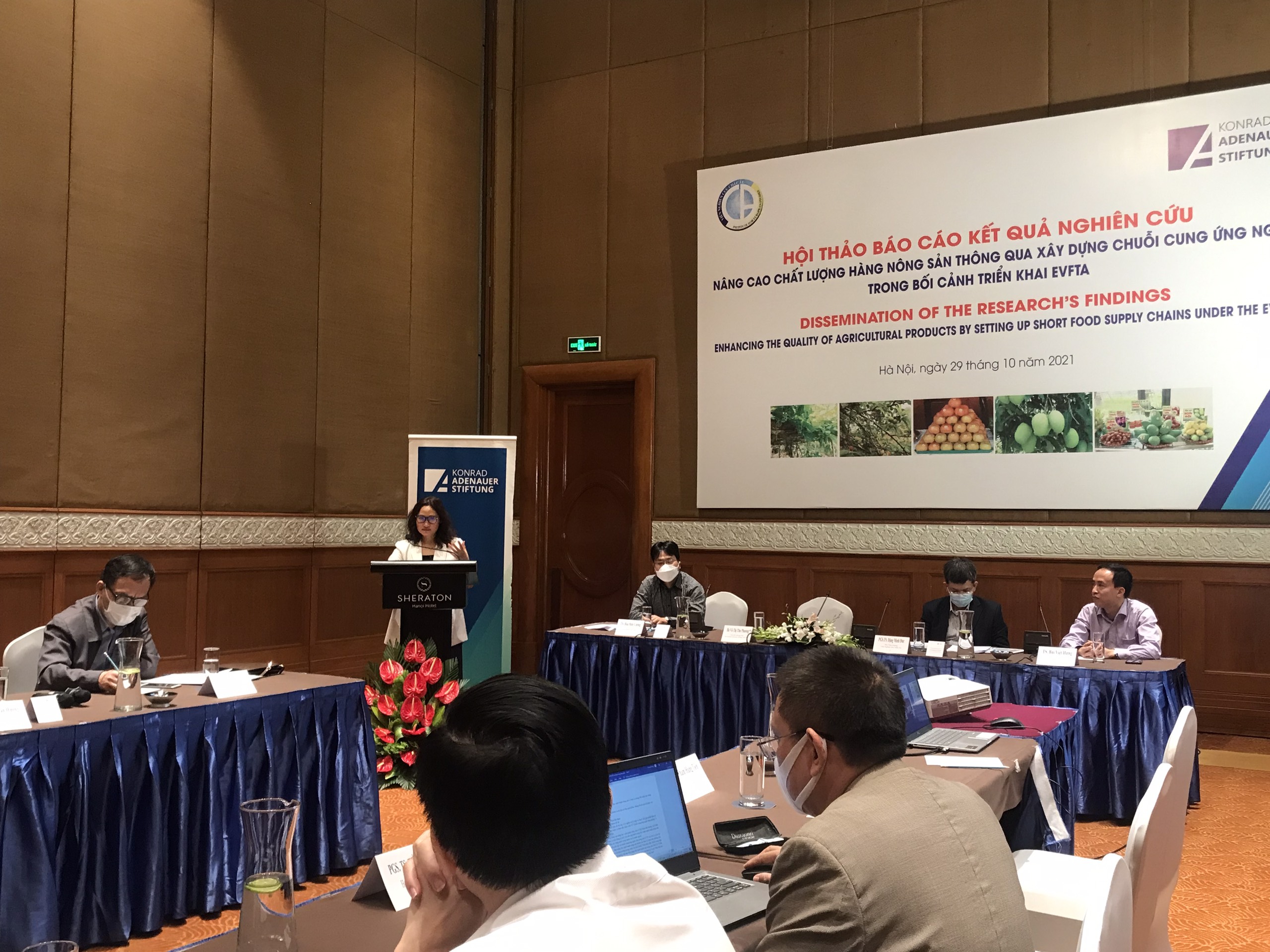 Ms. Vu Thi Thu Phuong, Program Director, KAS Office in Vietnam speaking at the Workshop