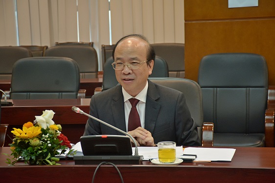 Dr. Phan Chi Hieu, President of Vietnam Academy of Social Sciences at the meeting