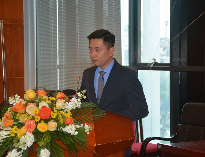 Vice General Director of the VIISAS, Dr. Pham Cao Cuong gave the opening speech at the ceremony