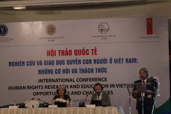 Prof. Dr. Vo Khanh Vinh – Vice President of VASS <br> having opening speech